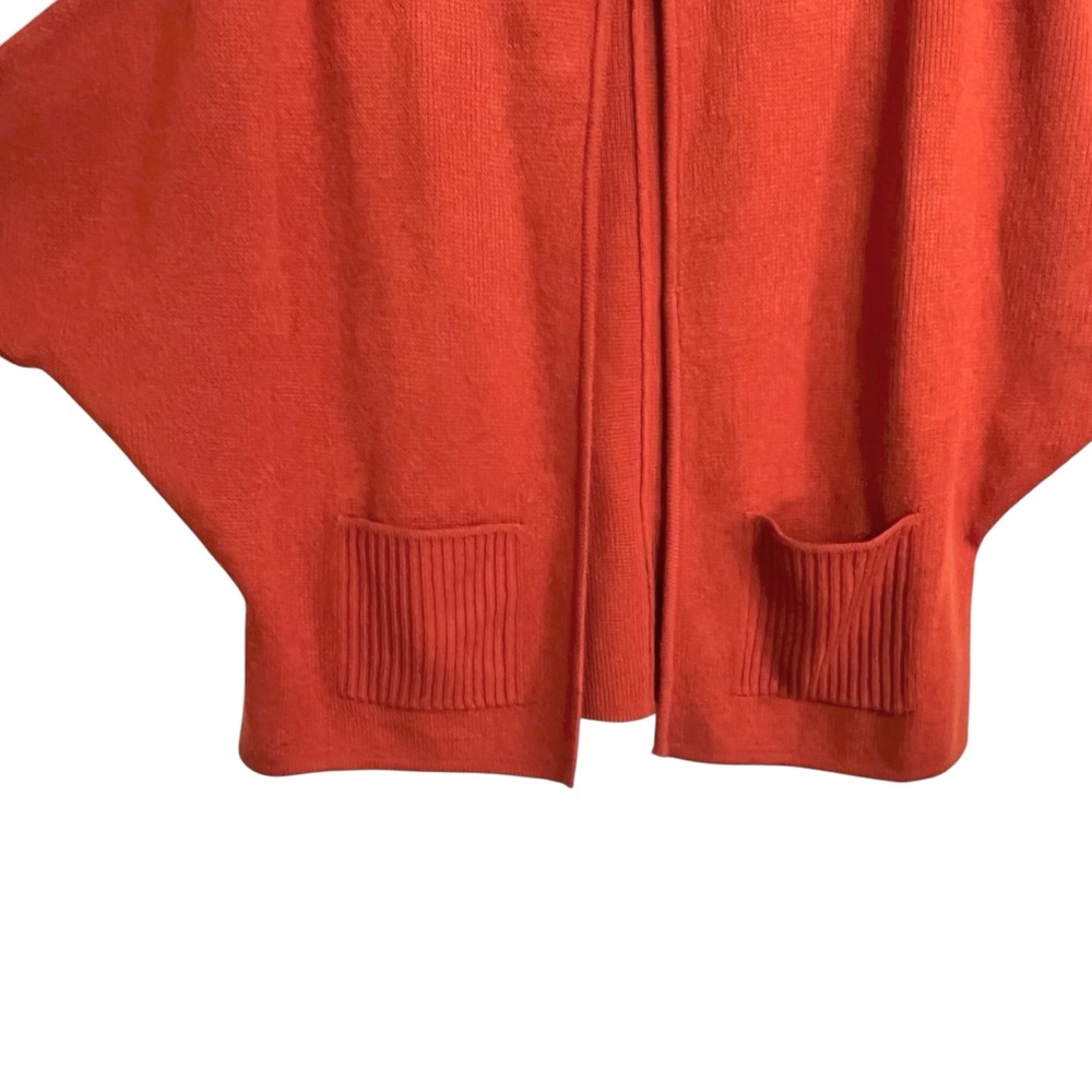 Tally Ho Womens Vintage Lagenlook Cardigan 1X Orange Dolman Oversize Pockets - Picture 4 of 8